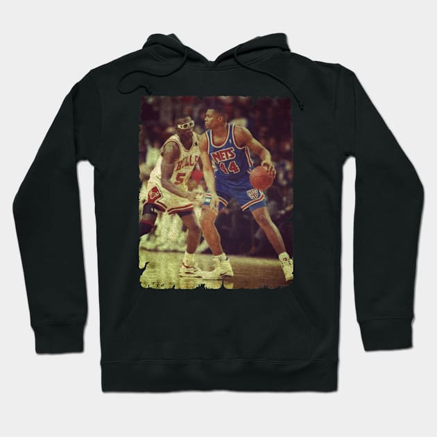 Derrick Coleman vs Horace Grant - Young DC Battling Horace Hoodie by Wendyshopart